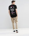 Longline T-Shirt With Color Pop Surf Logo Back Print
