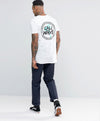 Longline T-Shirt With Splatter And Cali Wave Back Print