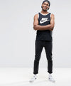 Tank With Large Swoosh Logo In Black