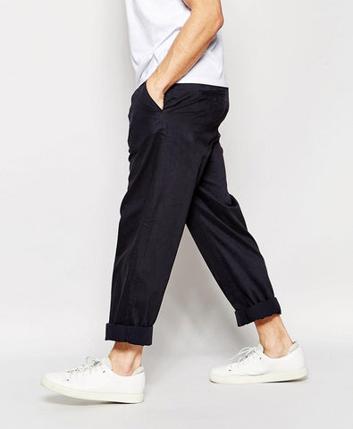 Pleated Chinos In Wide Leg Fit