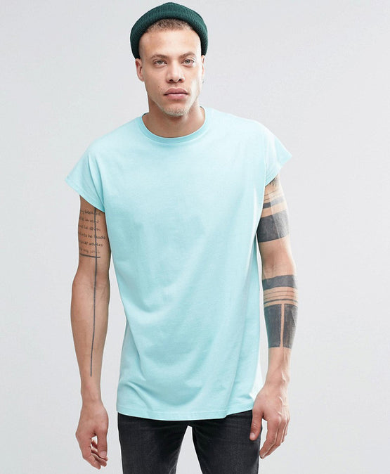 Oversized Sleeveless T-Shirt With Surf Back Print