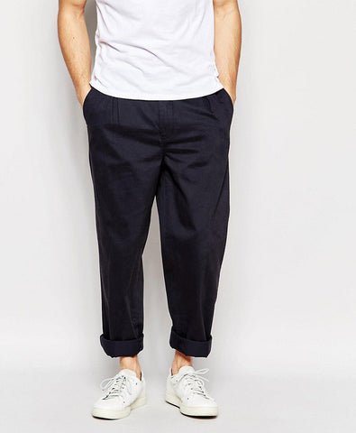 Pleated Chinos In Wide Leg Fit